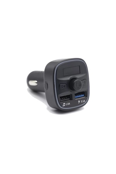 Bluetooth FM Transmitter Çakmaklık Şarj 1.5A + 3.1A Araç Kiti AFT-06