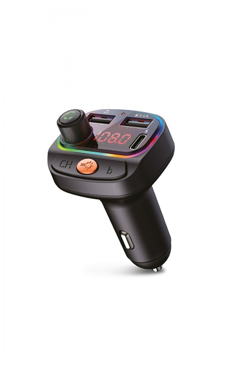 Bluetooth FM Transmitter Çakmaklık Şarj 3.1A Araç Kiti Type-C AFT-08 Bluetooth FM Transmitter Çakmaklık Şarj 3.1A Araç Kiti Type-C AFT-08
