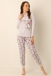 Pamuklu Bayan Pijama Takımı Gri