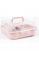 32 Parça 6 Kişilik Çantalı Piknik Seti Lila