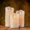 Üçlü Erimiş Görünümlü Pilli Led Işıklı Mum 