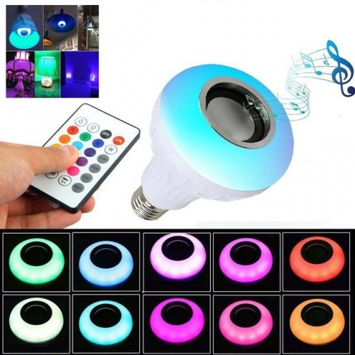 Bluetooth Hoparlörlü Renkli Akıllı Renkli LED Ampül