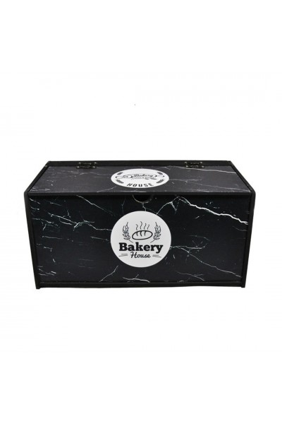 Mermer Desenli Ahşap Ekmek Saklama Kutusu Dolabı Siyah Mermer Desenli Ahşap Ekmek Saklama Kutusu Dolabı Siyah