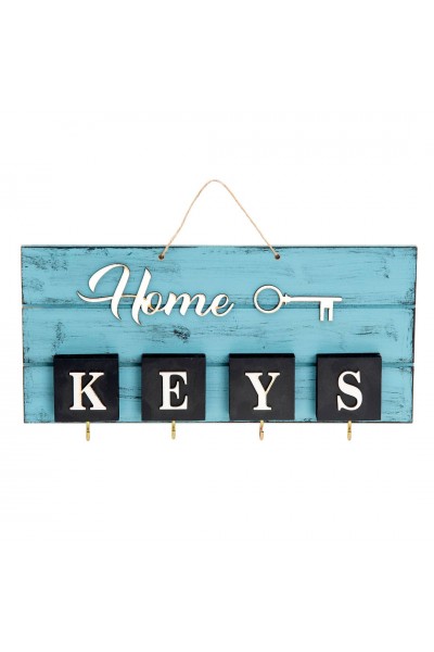 Home Keys Ahşap Dekoratif Anahtarlık Mavi Home Keys Ahşap Dekoratif Anahtarlık Mavi