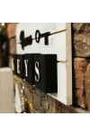 Home Keys Ahşap Dekoratif Anahtarlık Beyaz