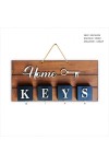 Home Keys Ahşap Dekoratif Anahtarlık Kahverengi