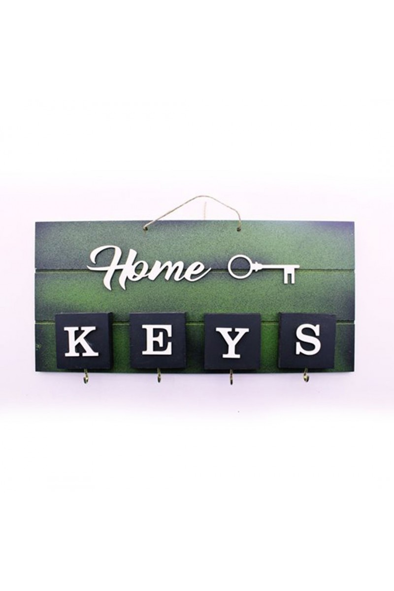 Home Keys Ahşap Dekoratif Anahtarlık Yeşil Home Keys Ahşap Dekoratif Anahtarlık Yeşil