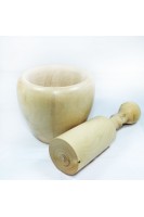 Şimşir Ahşap Havan - Sarımsak - Patlıcan Ezici Oval