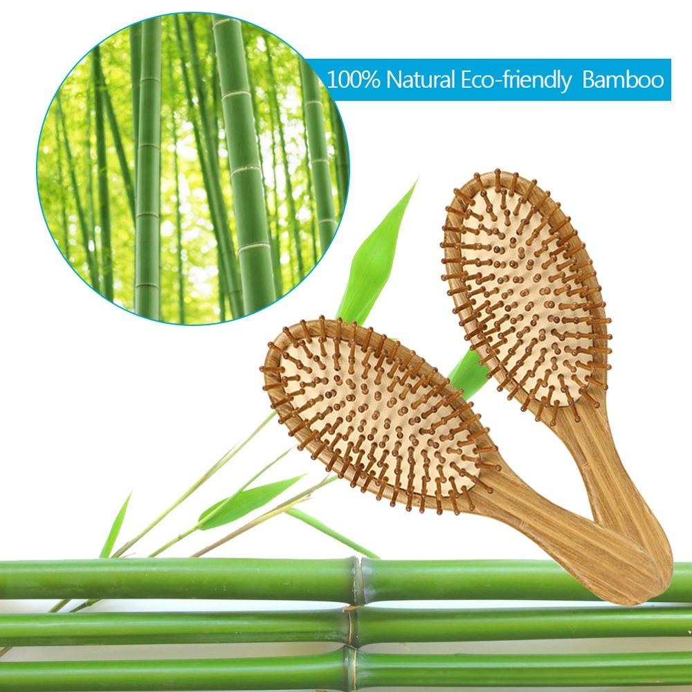 Bambum Doğal Ahşap Bambu Saç Fırçası