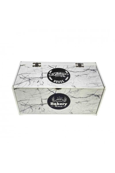 Mermer Desenli Ahşap Ekmek Saklama Kutusu Dolabı Beyaz Mermer Desenli Ahşap Ekmek Saklama Kutusu Dolabı Beyaz