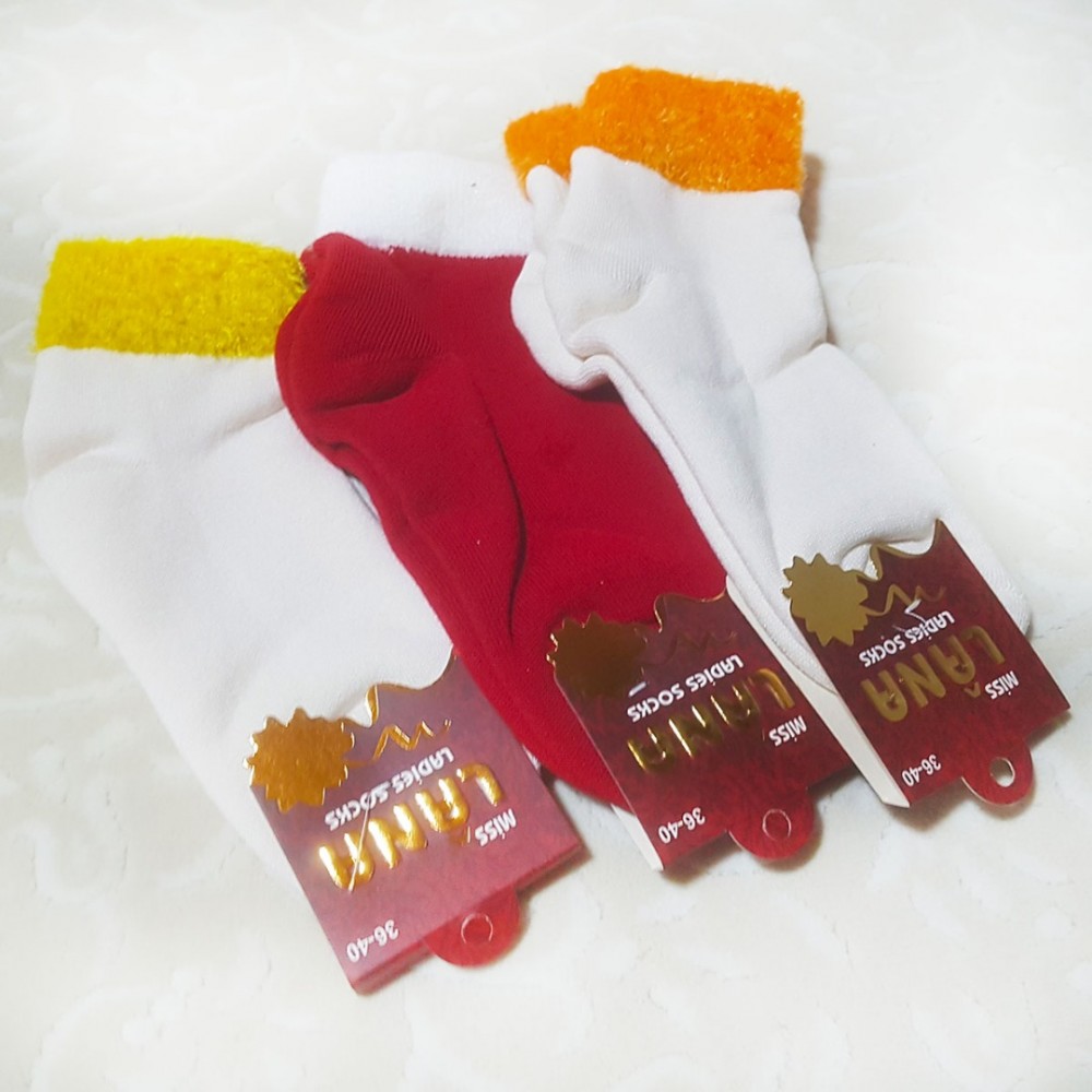 Kadın Kalın Havlu Çorap  3'lü Karışık Renkli