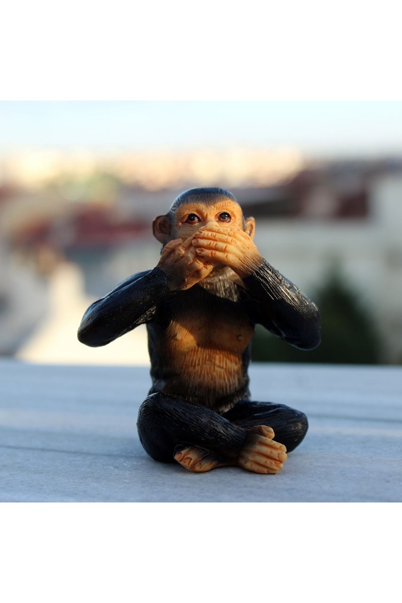 Dekoratif 3'lü Maymun Biblo - Görmedim - Duymadım - Bilmiyorum Dekoratif 3lü Maymun Biblo - Görmedim - Duymadım - Bilmiyorum