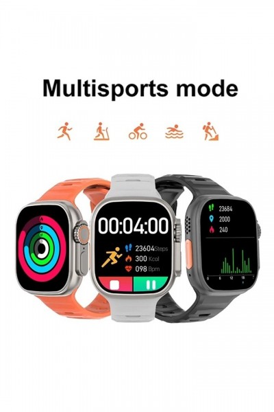 Watch 8 Yeni Nesil Dt8 Ultra Akıllı Saat Nfc Kablosuz Şarj Gri Watch 8 Yeni Nesil Dt8 Ultra Akıllı Saat Nfc Kablosuz Şarj Gri