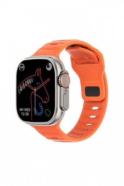 Watch 8 Yeni Nesil Dt8 Ultra Akıllı Saat Nfc Kablosuz Şarj Turuncu