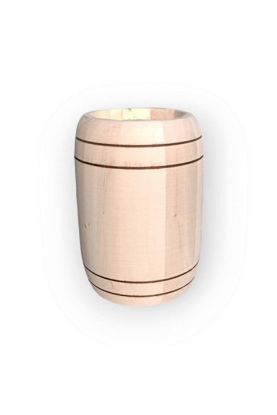 Ahşap Orta Boy Boyanabilir Fıçı Kumbara