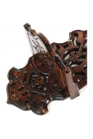 Ahşap Oymalı El Yapımı Gaz Lambası - Katlanır Kavukluk Rafı Küçük