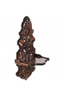 Ahşap Oymalı El Yapımı Gaz Lambası - Katlanır Kavukluk Rafı Küçük