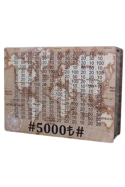 Dekoratif 5000 TL'lik Harita Desenli Kapalı Kumbara Dekoratif 5000 TL'lik Harita Desenli Kapalı Kumbara
