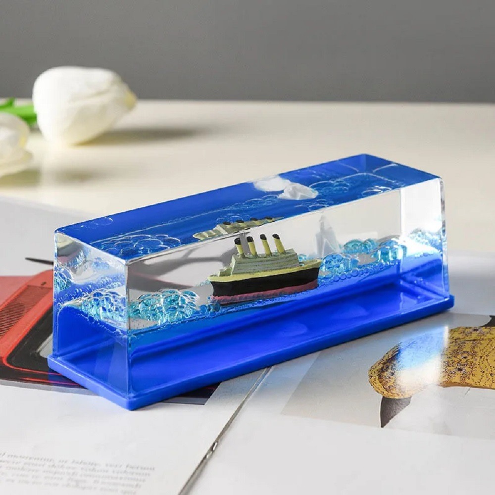 Sevgiliye Özel Batmayan Gemi Hediye Mavi Su Batmayan Şişe Şekilli Titanik Gemisi