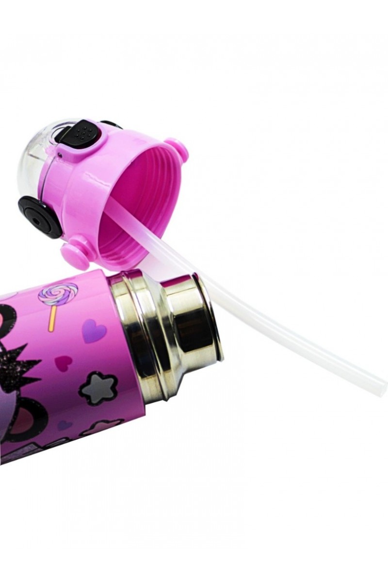 Panda Desenli Pipetli Çelik Matara MT-2635 550 ML