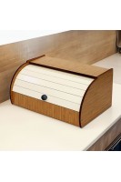 Ortası Beyaz Kenarları Bambu Desenli Dekoratif Ekmek Kutusu Ortası Beyaz Kenarları Bambu Desenli Dekoratif Ekmek Kutusu