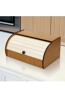 Ortası Beyaz Kenarları Bambu Desenli Dekoratif Ekmek Kutusu Ortası Beyaz Kenarları Bambu Desenli Dekoratif Ekmek Kutusu