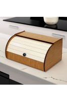 Ortası Beyaz Kenarları Bambu Desenli Dekoratif Ekmek Kutusu Ortası Beyaz Kenarları Bambu Desenli Dekoratif Ekmek Kutusu