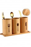 Bambu Tezgah Üstü Kaşıklık 3lü Organizer Set