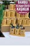 Bambu Tezgah Üstü Kaşıklık 3lü Organizer Set