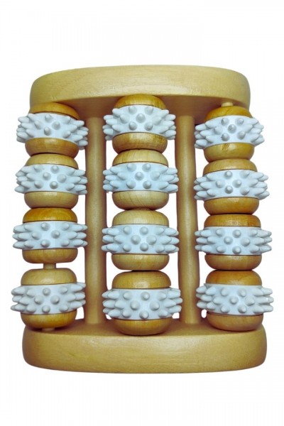 Ahşap Silindirli Ayak Masaj Aleti – Doğal Refleksoloji Masaj Rollerı