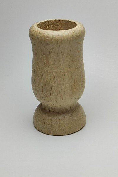 Ahşap Silindir Tekli Mumluk – Doğal El İşçiliği