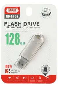 XO-DK03 128 GB Metal Gövdeli USB 3.0 + Type-C Flash Bellek