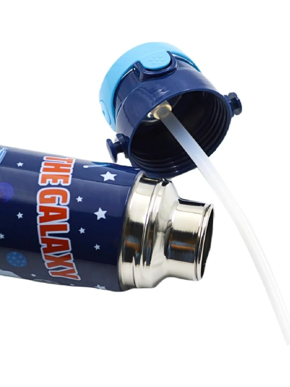Muggle Uzay Astronot Desenli Pipetli Çelik Matara Suluk · MT-2635-A2