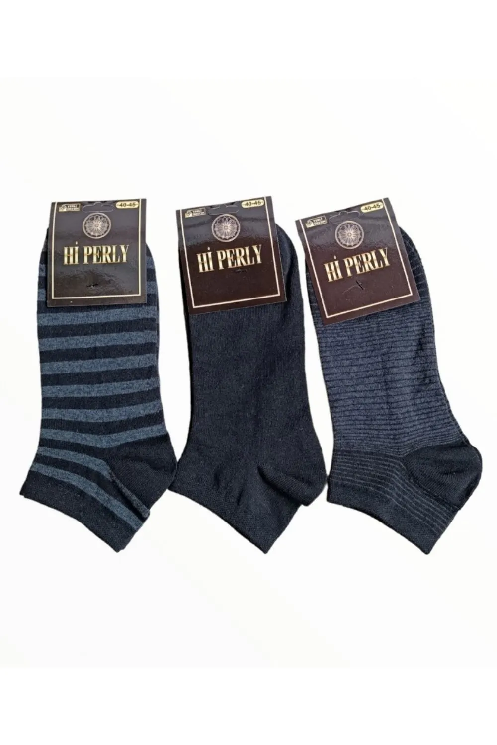 Erkek Karma Desenli Patik Çorap 3'lü Paket · MK-CRP100016