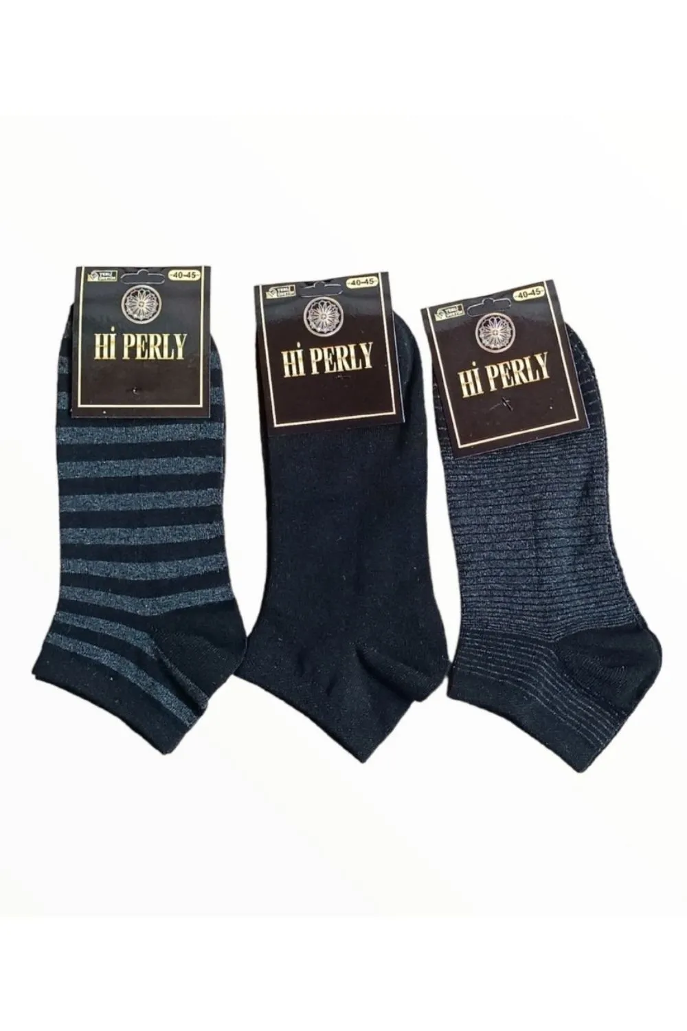Erkek Karma Desenli Patik Çorap 3'lü Paket · MK-CRP100016