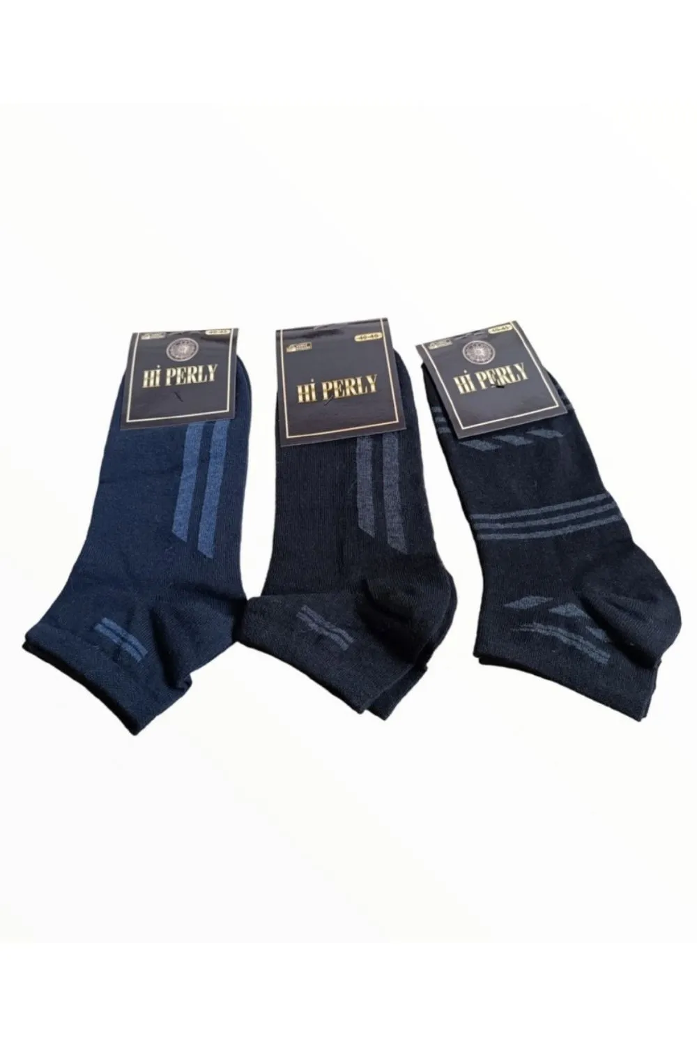 Erkek Karma Desenli Patik Çorap 3'lü Paket · MK-CRP100016