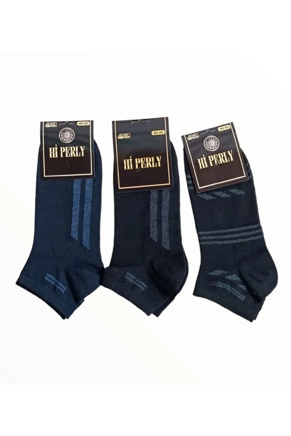 Erkek Karma Desenli Patik Çorap 3'lü Paket · MK-CRP100016