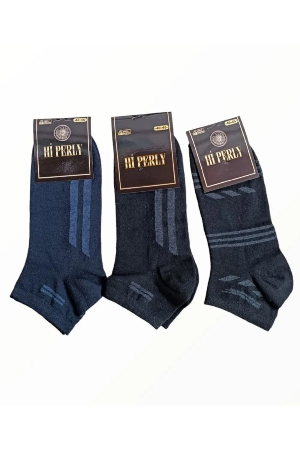 Erkek Karma Desenli Patik Çorap 3'lü Paket · MK-CRP100016