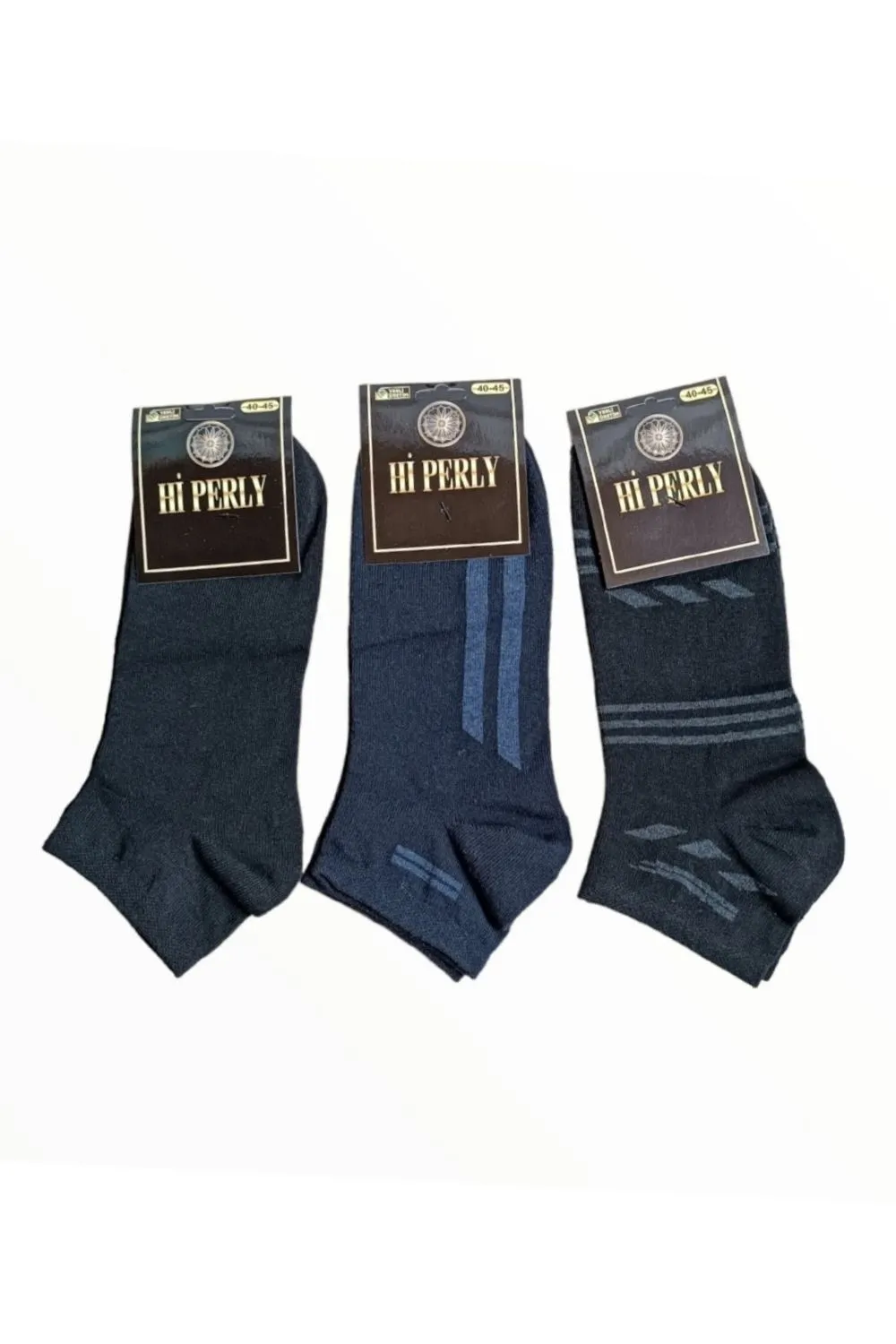 Erkek Karma Desenli Patik Çorap 3'lü Paket · MK-CRP100016