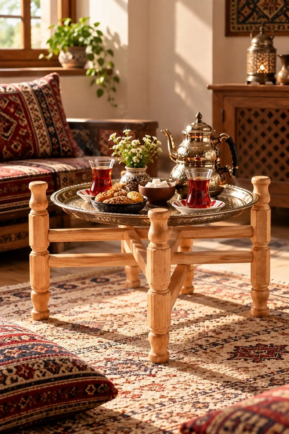 Ahşap Katlanabilir Sini Sofra Altlığı Ayağı — görsel 1
